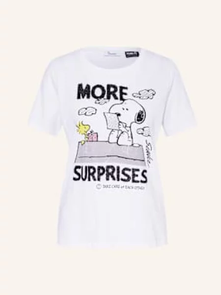 Princess Goes Hollywood T-Shirt Z Cekinami weiss biała