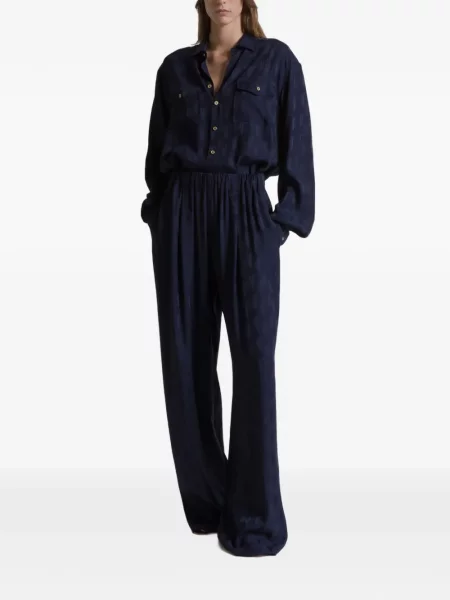 Pantaloni Alberta Ferretti albastru