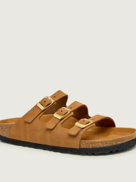 Șlapi Pentru Femei Birkenstock Florida Fresh Lenb Narrow maro