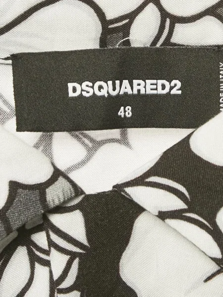 Риза Dsquared2 на цветя сиво