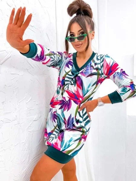 Obleka mini obleka Resti bela