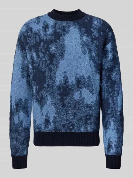 Sweter z dzianiny o luźnym kroju z dodatkiem wełny model ‘KRADAR’ Boss Orange