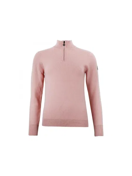 Sweter z golfem zapinany na Peak Mountain Acharlito różowy