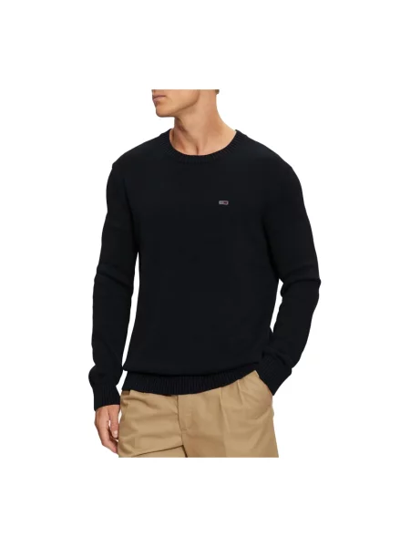 Dzianinowy sweter Tommy Jeans czarny