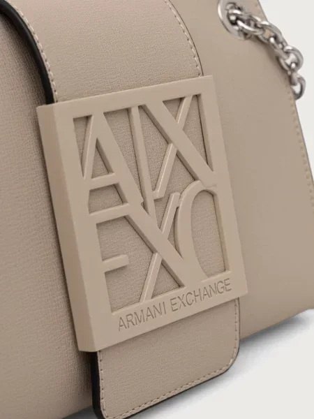 Armani Exchange oldaltáska női műbőr bézs