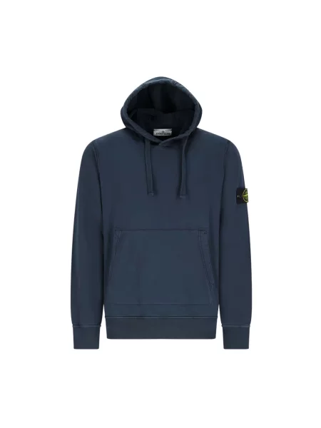 Bluza z kapturem Stone Island z kamieniami niebieska