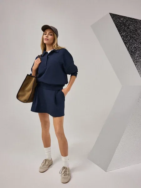 Mohito Mini sijonas tamsiai mėlyna