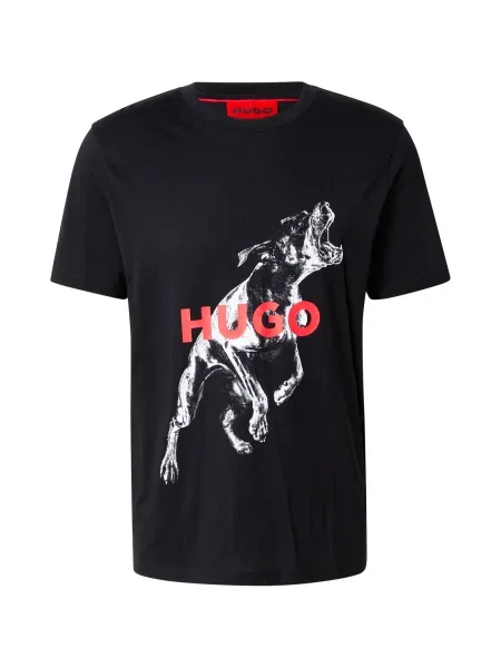 Hugo Tričko Deyladec Oversize čierna