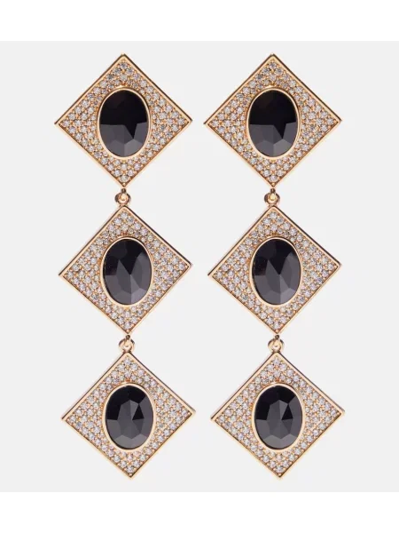 Cercei Self-portrait de cristal negru