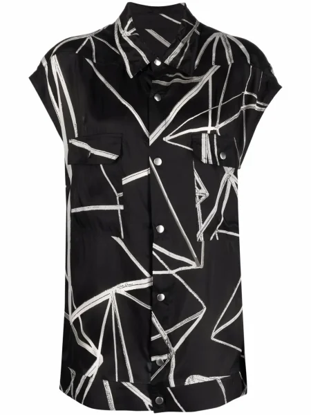Top Rick Owens cu imagine negru