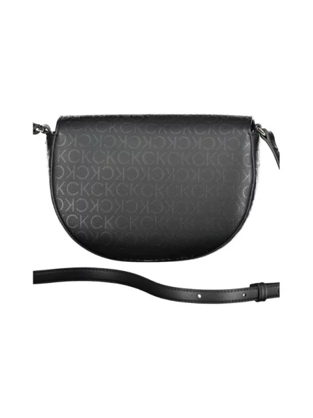 Lniana torebka Calvin Klein czarna