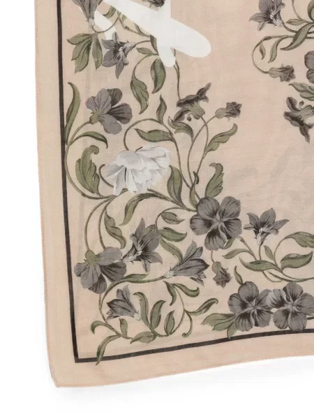 Fular Twinset cu model floral cu imagine