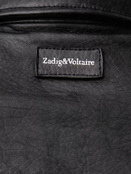 Zadig&Voltaire преходно яке дамско от кожа LORIAND черно