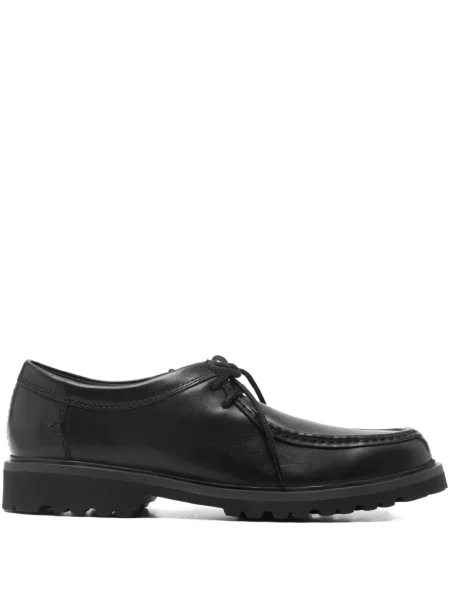Pantofi loafer Clarks Originals cu șireturi din piele negru