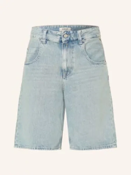 Replay Bermudy Dżinsowe blau niebieskie