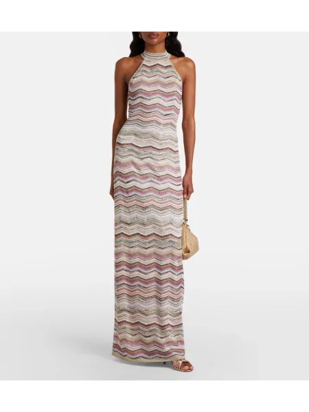 Rochie maxi Missoni cu gât halter