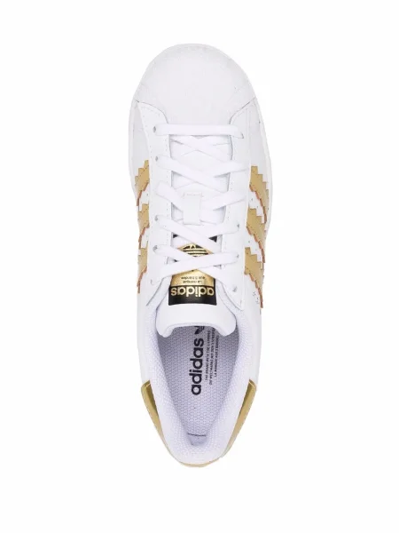 Sneakerși Adidas Superstar cu platformă alb