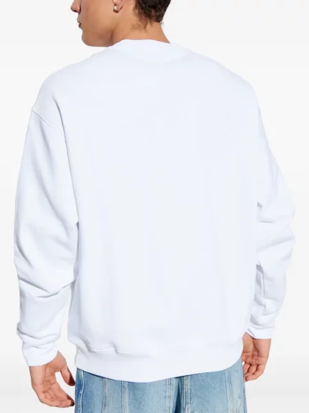 Hanorac Moschino cu broderie alb