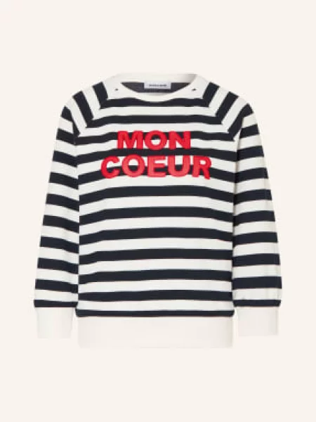 More & More Mikina S Rukávem černá / červená bílá