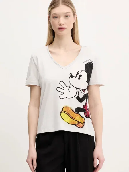 Desigual tričko MICKEY JOKER šedé