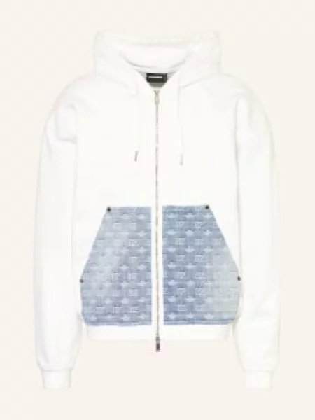 Bluza Z Mieszanki Materiałów weiss biała