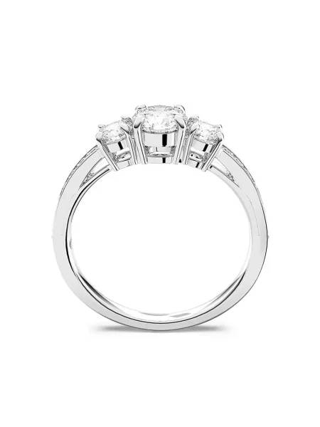 Inel Swarovski argintiu