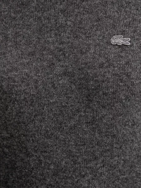 Шерстяное платье мини Lacoste клеш серое