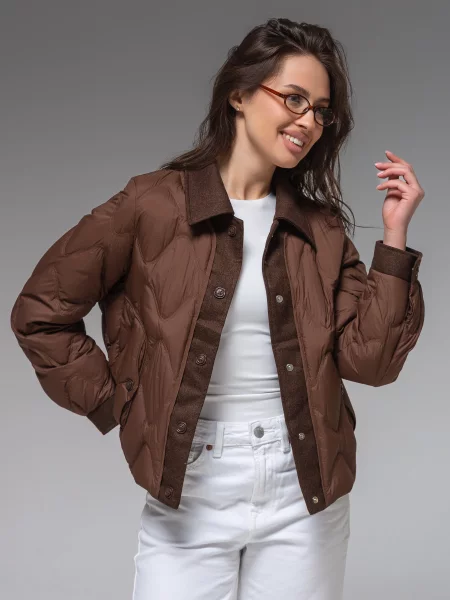 Демісезонна куртка VIVA WEAR коричневий