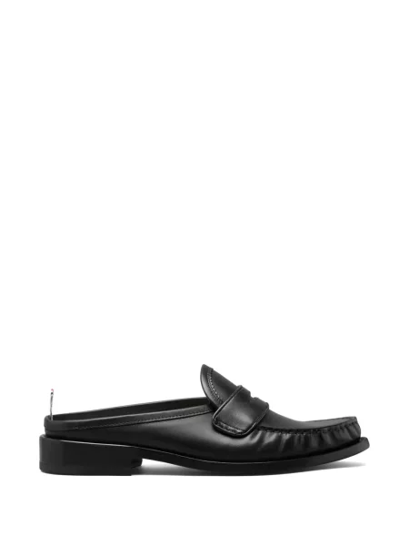 Papuci tip mules Thom Browne din piele negru