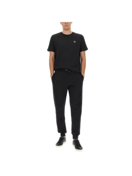 Koszulka Ps By Paul Smith w zebrę z logo czarna
