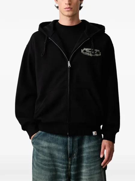 Hanorac cu glugă Carhartt Wip cu imagine negru