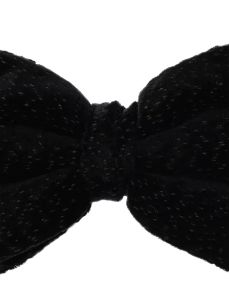 Cravată Giorgio Armani cu funde de catifea negru