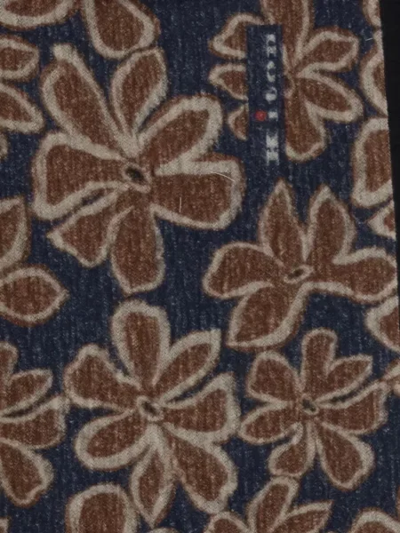 Fular Kiton de mătase cu model floral cu imagine albastru