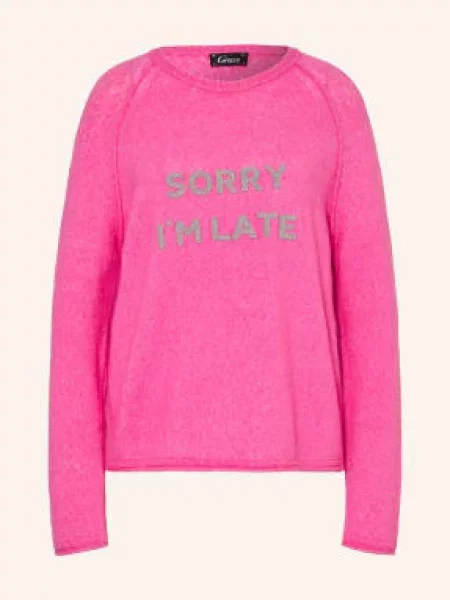 Grace Svetr Sorry I'm Late S Ozdobnými Korálky / stříbrná růžová