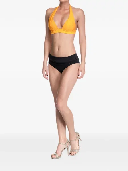 Top Banana Moon cu gât halter galben