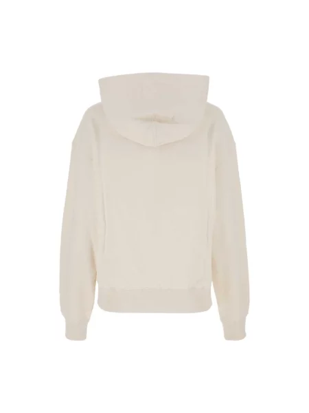 Bluza z kapturem Jil Sander z kapturem z logo beżowa