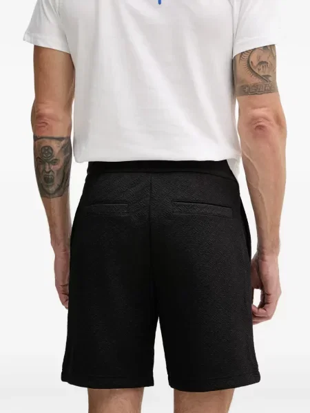 Σορτς Armani Exchange ζακάρ με αυτόγραφο μαύρο