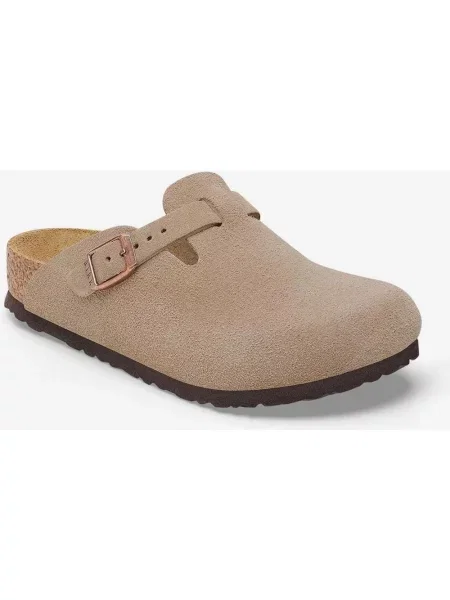 Klapki dziecięce Birkenstock Boston szerokość wąska beżowy 29 brązowe