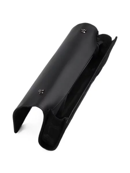 Geantă plic Le Silla din piele de căprioară negru