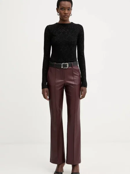 Блузка з додаванням вовни Pinko однотонна чорний