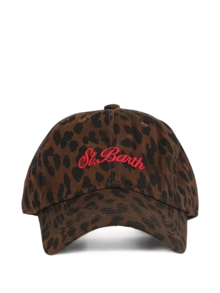 Șapcă Mc2 Saint Barth cu broderie cu model leopard maro