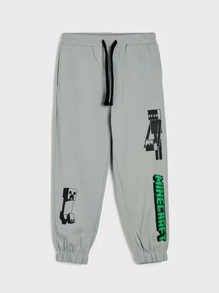 Sinsay Oversize jogger tepláky Minecraft šedá
