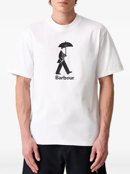 Tricou Barbour cu imagine alb