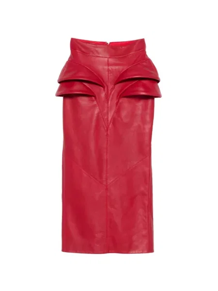 Fustă din piele Mitiliane Couture roșu