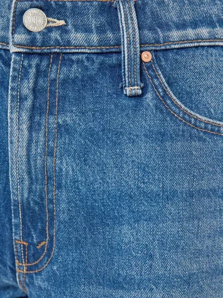 Pantaloni scurți din denim Mother albastru