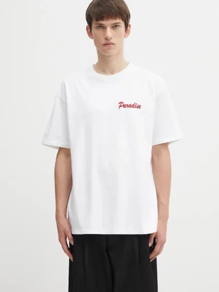 Wacko Maria tricou din cu imprimeu alb