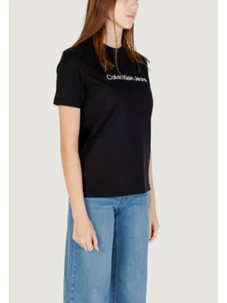Calvin Klein Jeans Póló A- Inst. Logo Classic Regular Fit fekete