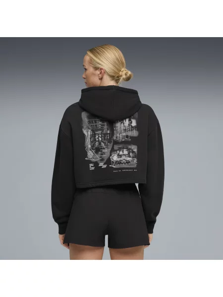 Gruba bluza z kapturem PUMA x HYROX Odzież S czarny