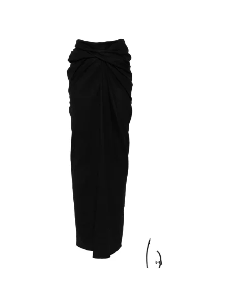 Fusta maxi Entire Studios drapată negru