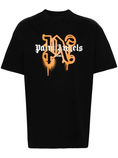 Tricou Palm Angels cu imagine negru
